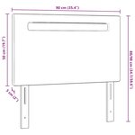 vidaXL Tête de lit LED Noir 90 cm Cuir synthétique