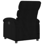 vidaXL Fauteuil inclinable de massage noir tissu