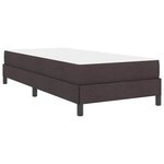 vidaXL Lit à ressorts avec matelas Marron foncé 90 x 190 cm tissu