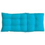 vidaXL Coussins de chaise à dossier haut lot de 4 turquoise