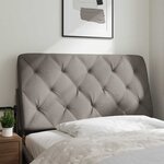 vidaXL Coussin de tête de lit taupe 100 cm tissu