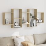vidaXL Étagère murale chêne sonoma 159x18x65 cm bois d'ingénierie