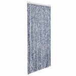 vidaXL Moustiquaire Bleu blanc et argenté 100x220 cm Chenille