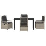 vidaXL Ensemble de salle à manger pour jardin 5 Pièces Gris clair