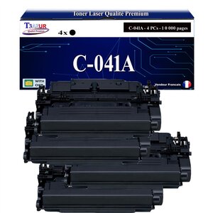 T3AZUR -4x Toners compatibles avec Canon 041 (0452C002) pour Canon LBP-312x  MF-522X  MF-525X Noir - 10 000p