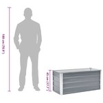vidaXL Lit surélevé de jardin Acier galvanisé 100x40x45 cm Gris