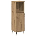 vidaXL Armoire de salle de bain chêne artisanal 30x30x100 cm