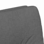 vidaXL Chaises de Salle à Manger avec Roues 2 Pièces Gris foncé