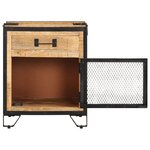 vidaXL Table de chevet 43x30x51 cm Bois de manguier massif brut