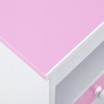 Bureau table poste de travail meuble d'ordinateur informatique étude pour enfants Inclinable Rose et rose 02_0023933