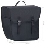 vidaXL Sac de vélo simple pour porte-bagages étanche 21 L Noir