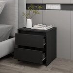vidaXL Table de chevet Noir 45x34 5x44 5 cm Aggloméré