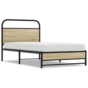 vidaXL Cadre de lit sans matelas 107x203 cm chêne sonoma