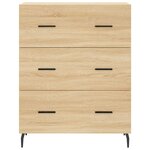 vidaXL Buffet haut Chêne sonoma 69 5x34x180 cm Bois d'ingénierie