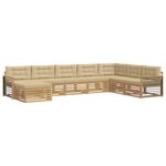 vidaXL Ensemble de canapés d'extérieur 8 pc Blanc et Beige