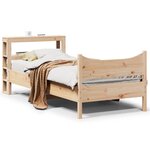vidaXL Cadre de lit avec tête de lit 90x200 cm bois de pin massif