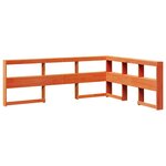 vidaXL Lit bibliothèque sans matelas cire marron 135x190 cm pin massif