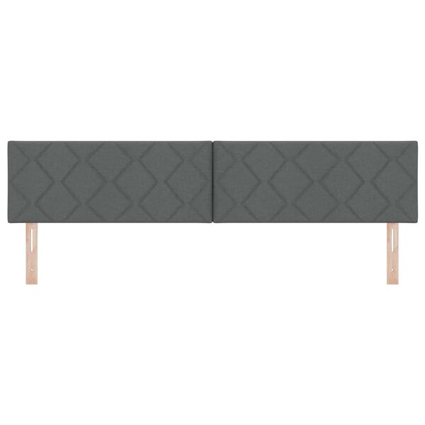 vidaXL Tête de Lit en Tissu avec tête de lit Gris foncé 200 cm tissu