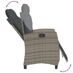 vidaXL Ensemble à manger de jardin et coussins 7 Pièces gris rotin