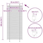 vidaXL Store plissé gris clair 85x200 cm largeur du tissu 84 4 cm