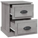 vidaXL Table de chevet sonoma gris 39x39x47 5 cm bois d'ingénierie