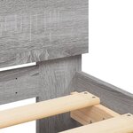 vidaXL Cadre de lit avec tête de lit sonoma gris 120x200 cm