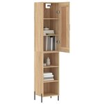 vidaXL Buffet haut Chêne sonoma 34 5x34x180 cm Bois d'ingénierie