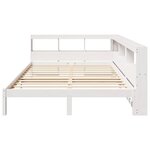 vidaXL Lit bibliothèque sans matelas blanc 135x190 cm bois pin massif