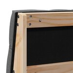 vidaXL Tête de lit capitonnée Gris foncé 120 cm Pin massif