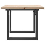 vidaXL Table basse cadre en O 80x50x40 cm bois de pin massif et fonte