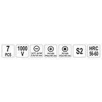 Yato ensemble de tournevis isolés 7 pièces 1000 v