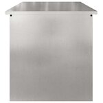 vidaXL Boîte de Rangement Extérieure Argent 80 x 50 5 x 50 cm Acier