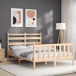 vidaXL Cadre de lit sans matelas 140x200 cm bois massif de pin