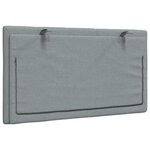 vidaXL Coussin de tête de lit gris clair 90 cm tissu