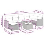 vidaXL Salon de jardin avec coussins 8 Pièces beige résine tressée