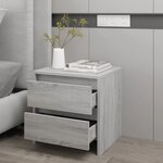 vidaXL Table de chevet sonoma gris 45x34 5x44 5 cm bois d’ingénierie