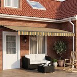 vidaXL Cadre de store manuel avec LEDs 4 5 × 3 5 m
