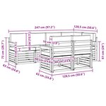 vidaXL Ensemble de canapés d'extérieur 7 pc Gris Naturel et Clair