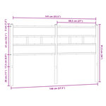 vidaXL Tête de lit chêne marron 140 cm acier et bois d'ingénierie