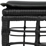 vidaXL Pouf de Jardin Noir polyrotin