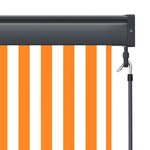 vidaXL Store roulant d'extérieur 60x250 cm Blanc et orange