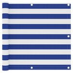 vidaXL Écran de balcon Blanc et bleu 90x300 cm Tissu Oxford