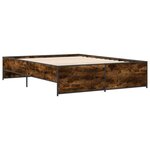 vidaXL Cadre de lit sans matelas chêne fumé 140x200 cm