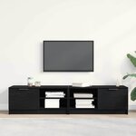 vidaXL Meuble TV 2 Pièces Chêne noir 80 x 35 x 36 5 cm Bois d'ingénierie