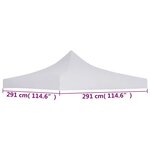 vidaXL Toit de tente de réception 3 x 3 m Blanc