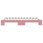 vidaXL Lit de jour avec gigogne sans matelas rose 80x200 cm