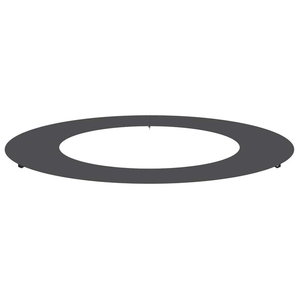 vidaXL Anneau d'arbre plat Noir Ø50 / 80 cm Acier