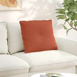 vidaXL Coussin de Dos Rouge orange 60 x 50 cm Tissu en velours côtelé