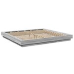 vidaXL Cadre de lit sans matelas sonoma gris 180x200 cm
