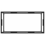vidaXL Table basse Noir avec verre trempé 100x50x35 cm
